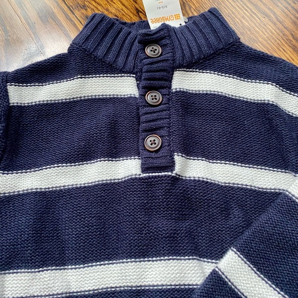 NWT! Gymboree Sweater Dark Blue/White (5-6 YR) - Picture 4 of 6